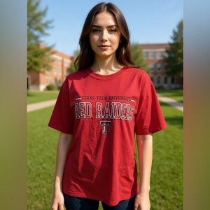 Russell Texas Tech University Red Raiders Tshirt Short Sleeve cotton size XL tee